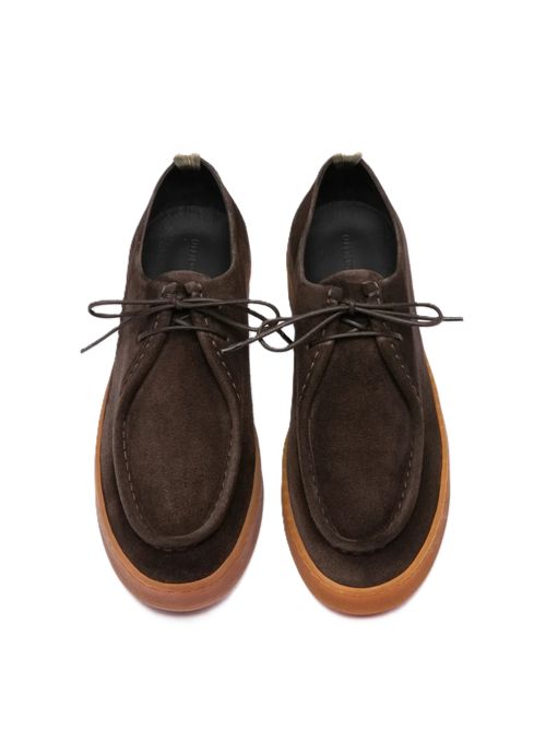 Scarpe Derby in Pelle Scamosciata Marrone Officine Creative | OCUAMBI003LIC36G110NATURALE SCURO